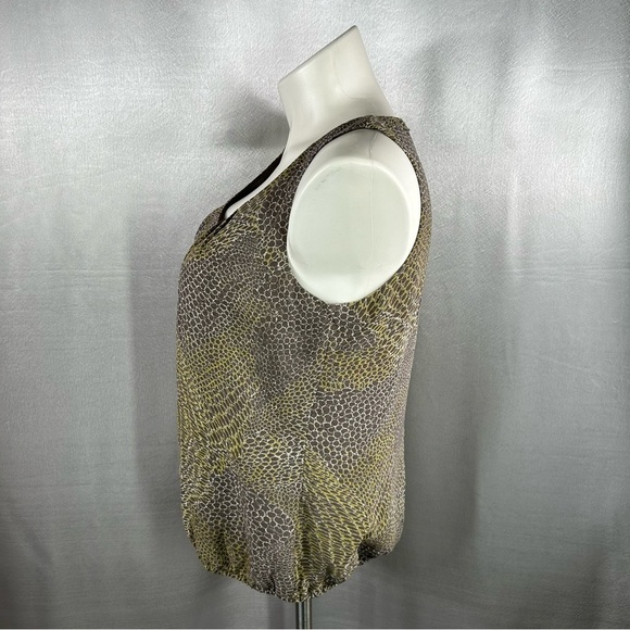 Banana Republic Brown Green Animal Print Tank Top - Picture 3 of 7